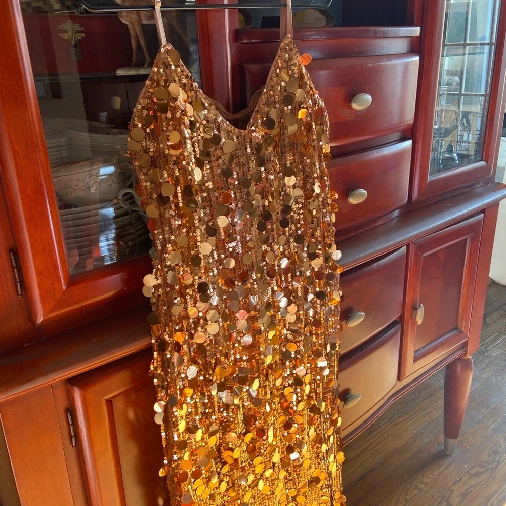 Gold Sequin Dress - Picture 5 of 6
